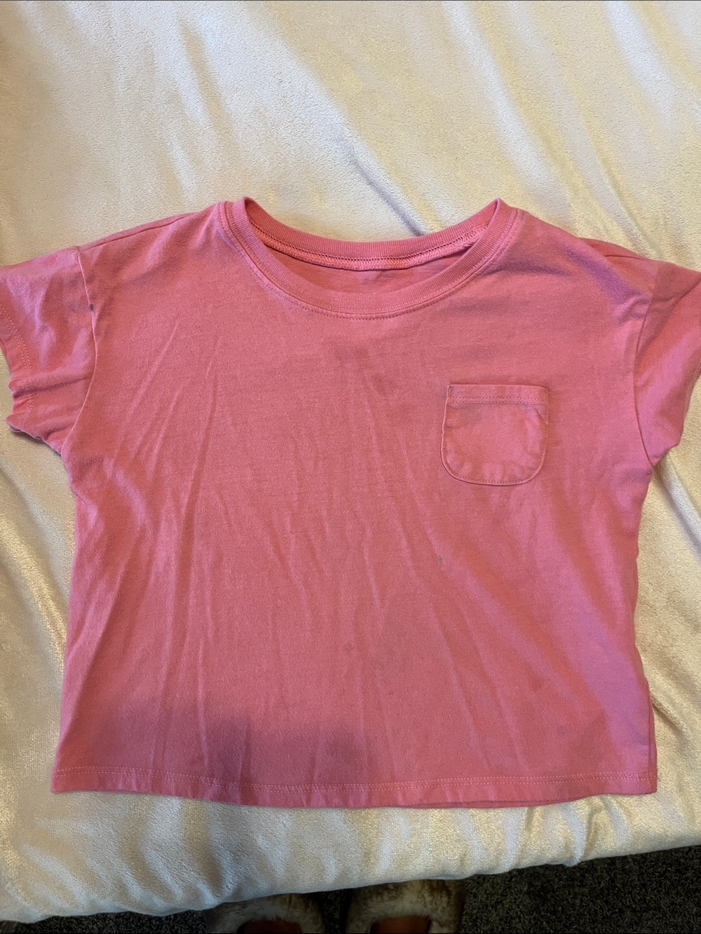 Girls' carters Pink Pocket Tee - Casual Everyday Top